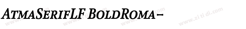 AtmaSerifLF BoldRoma字体转换